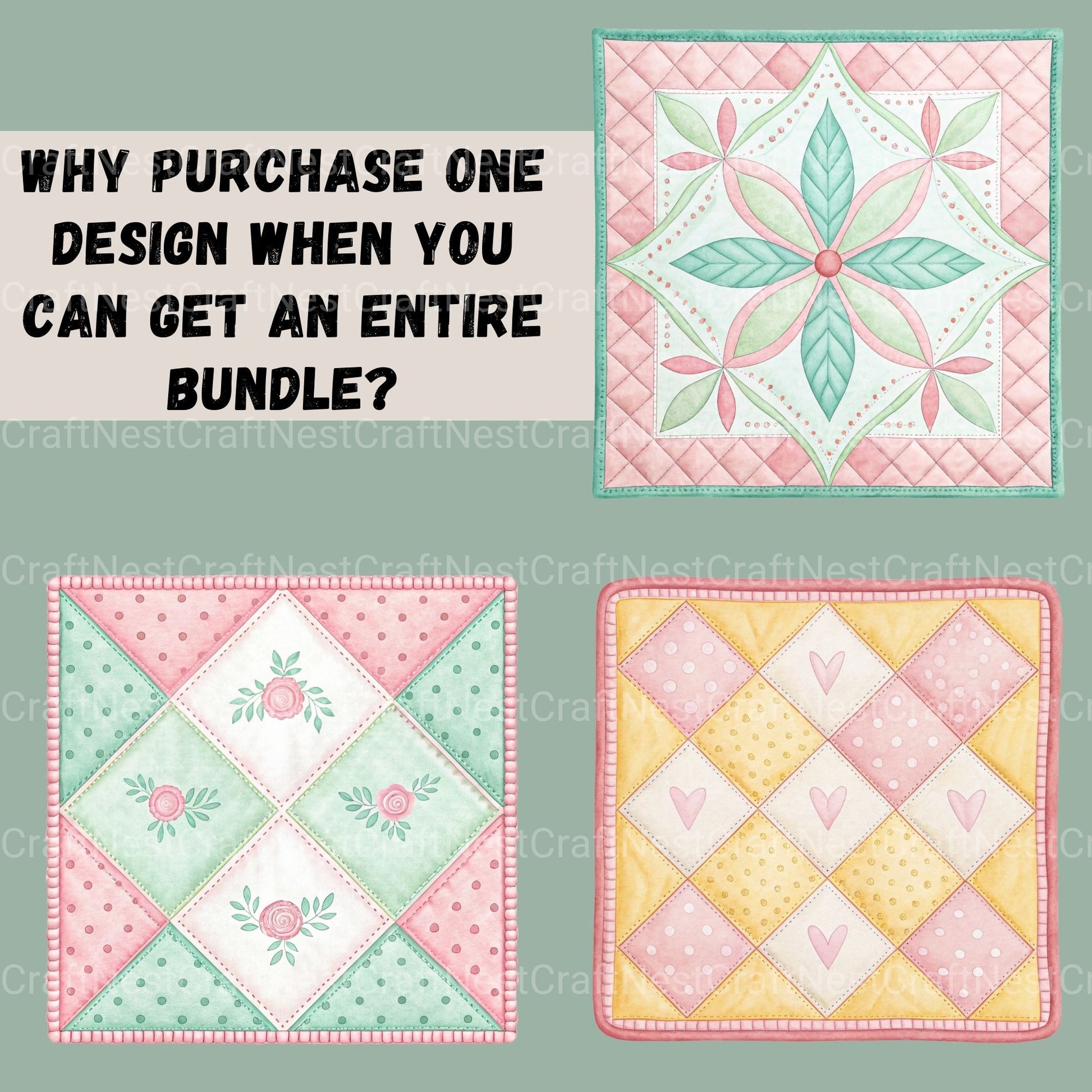 Quilt For Girls Clipart Bundle - CraftNest - Digital Crafting and Art