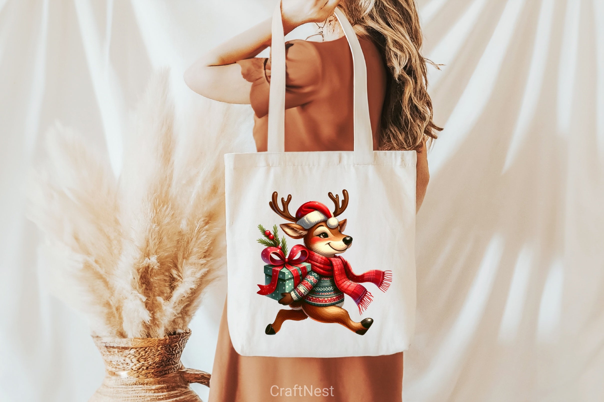 Christmas Reindeer Clipart Bundle 7 - CraftNest - Digital Crafting and Art