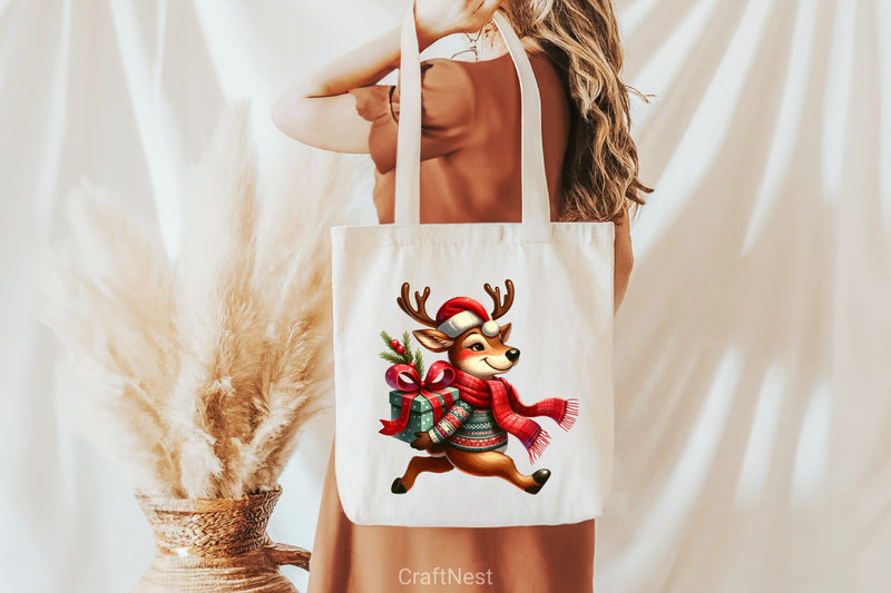 Christmas Reindeer Clipart Bundle 7 - CraftNest - Digital Crafting and Art