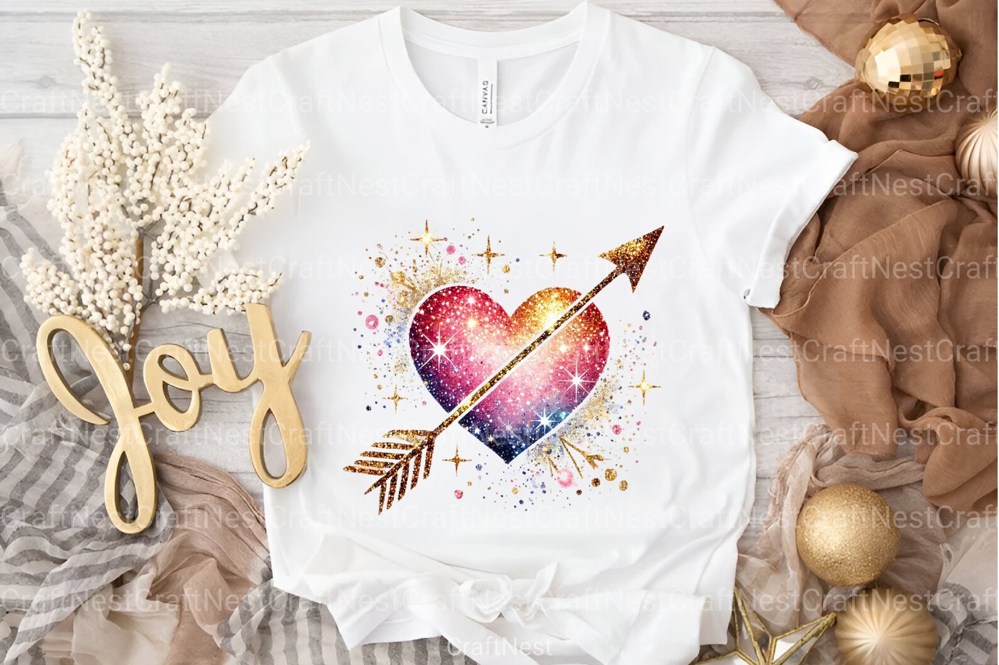 Glitter Heart Valentine Clipart Bundle - CraftNest - Digital Crafting and Art