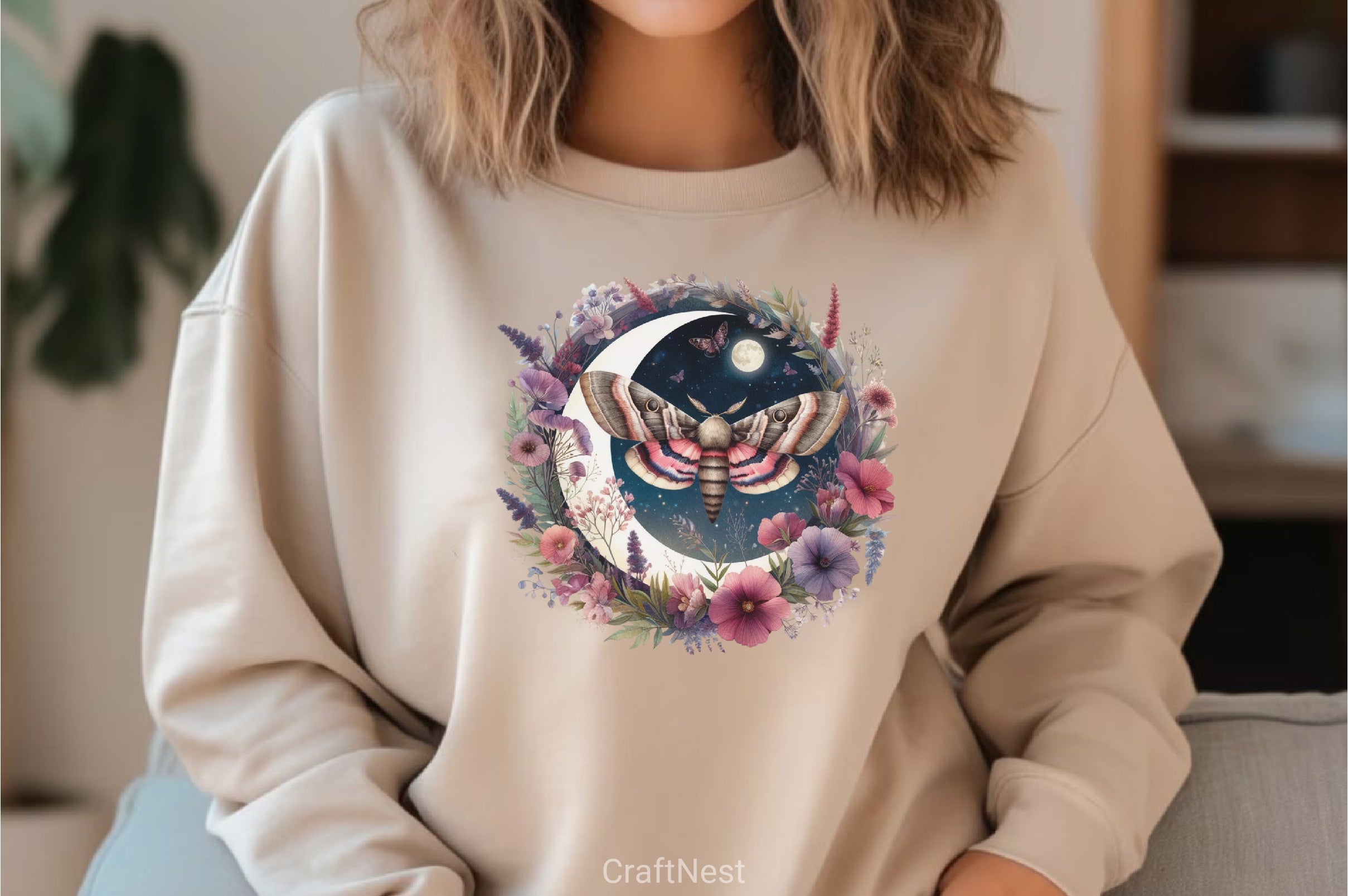 Moth Circle Clipart Bundle - CraftNest - Digital Crafting and Art