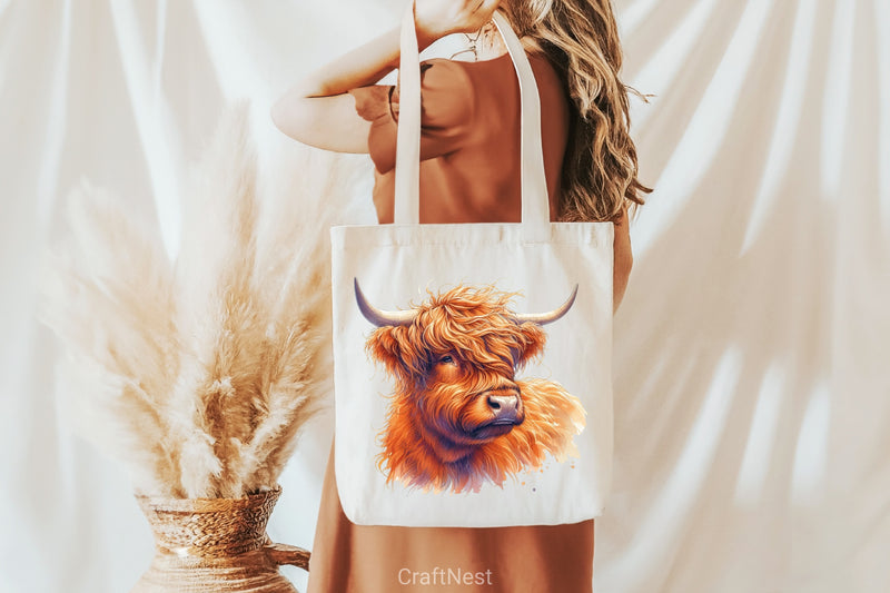 Highland Cow Clipart Bundle - CraftNest - Digital Crafting and Art