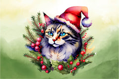 Cat Christmas Clipart Bundle - CraftNest - Digital Crafting and Art