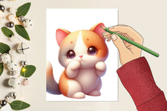 Cute Cat Peeking Clipart Bundle - CraftNest - Digital Crafting and Art