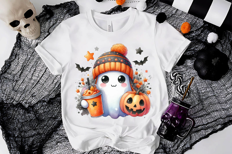 Cute Ghost Cute Halloween Clipart Bundle 14 - CraftNest - Digital Crafting and Art