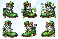 Cat Shoes St. Patrick's Day Clipart Bundle - CraftNest - Digital Crafting and Art