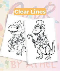 Dinosaur Coloring Books Bundle - CraftNest - Digital Crafting and Art