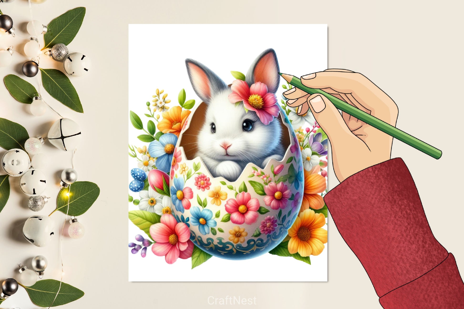 Cute Easter Bunny Clipart Bundle 48 - CraftNest - Digital Crafting and Art