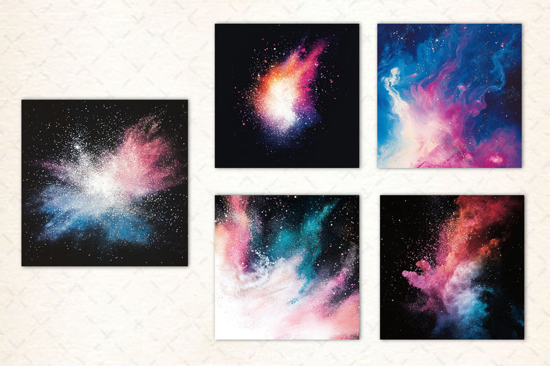 Painted Galaxy Digital Paper - CraftNest - Digital Crafting and Art