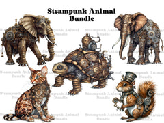 Steampunk Animals Clipart - CraftNest