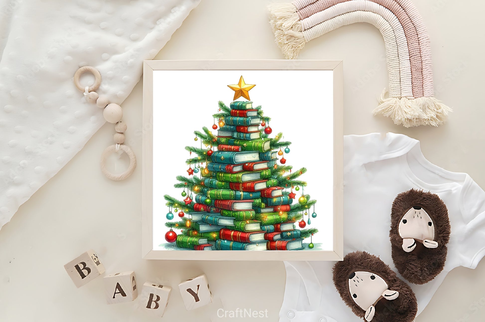 Christmas Books Tree Clipart Bundle - CraftNest - Digital Crafting and Art