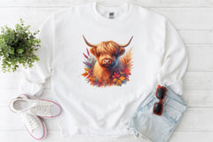 Autumn Highland Cows Clipart Bundle - CraftNest - Digital Crafting and Art