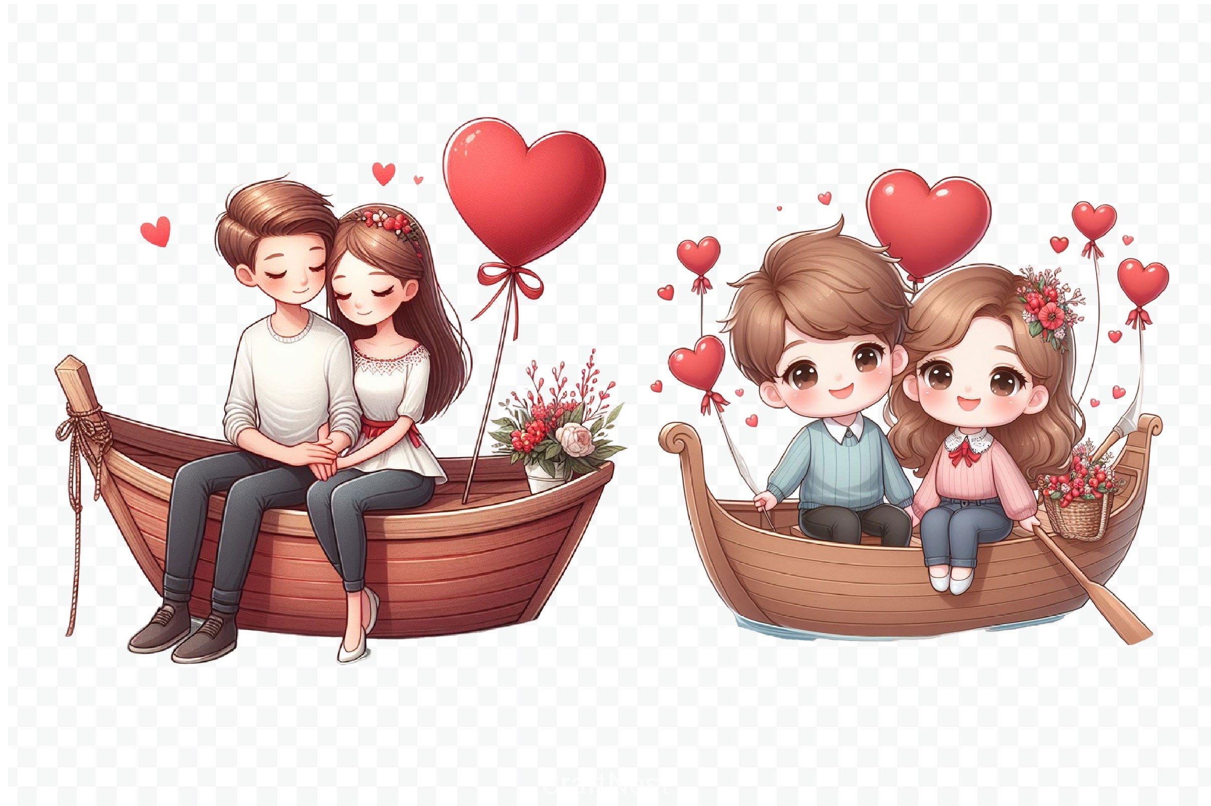 Valentines Day Couple Clipart Bundle - CraftNest - Digital Crafting and Art