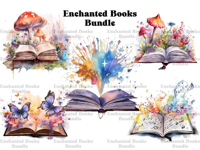 Enchanted Books Clipart - CraftNest