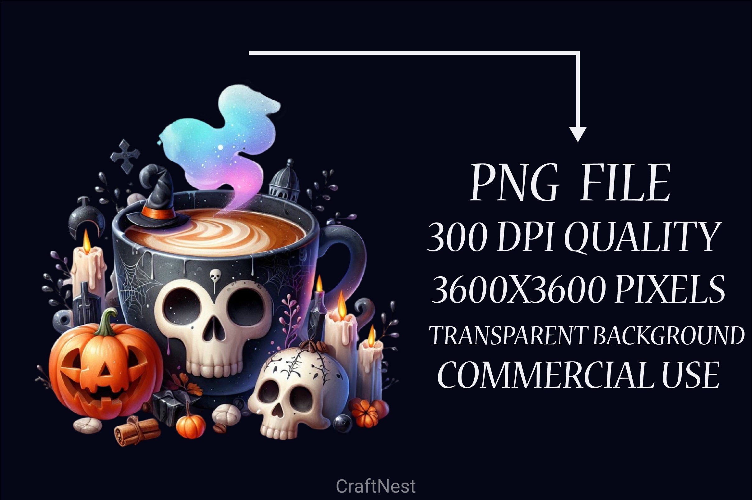 Halloween Coffee Clipart Bundle - CraftNest - Digital Crafting and Art