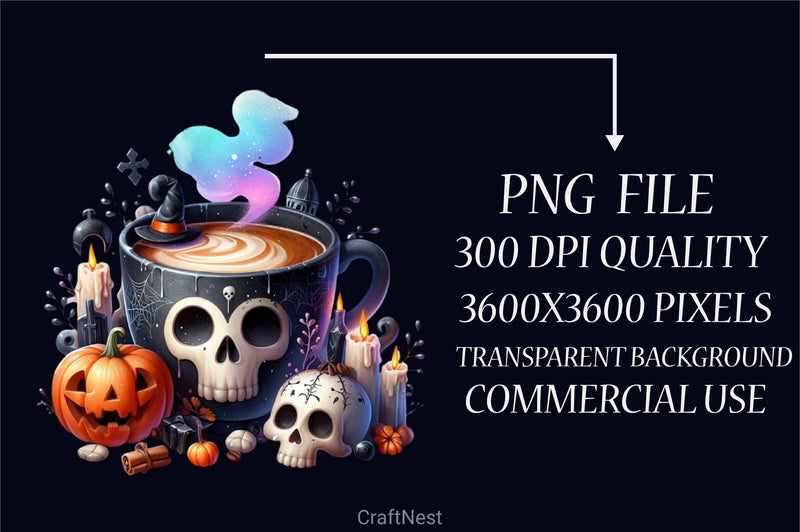 Halloween Coffee Clipart Bundle - CraftNest - Digital Crafting and Art