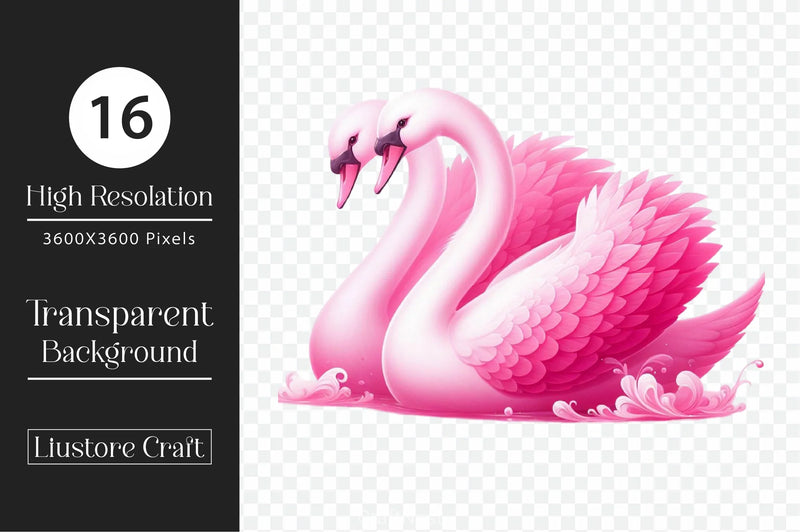 Swan Couple Clipart Bundle - CraftNest - Digital Crafting and Art