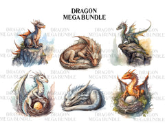 Realistic Dragons Clipart - CraftNest