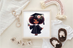 Funny Girl Afro Graduation Clipart Bundle - CraftNest - Digital Crafting and Art