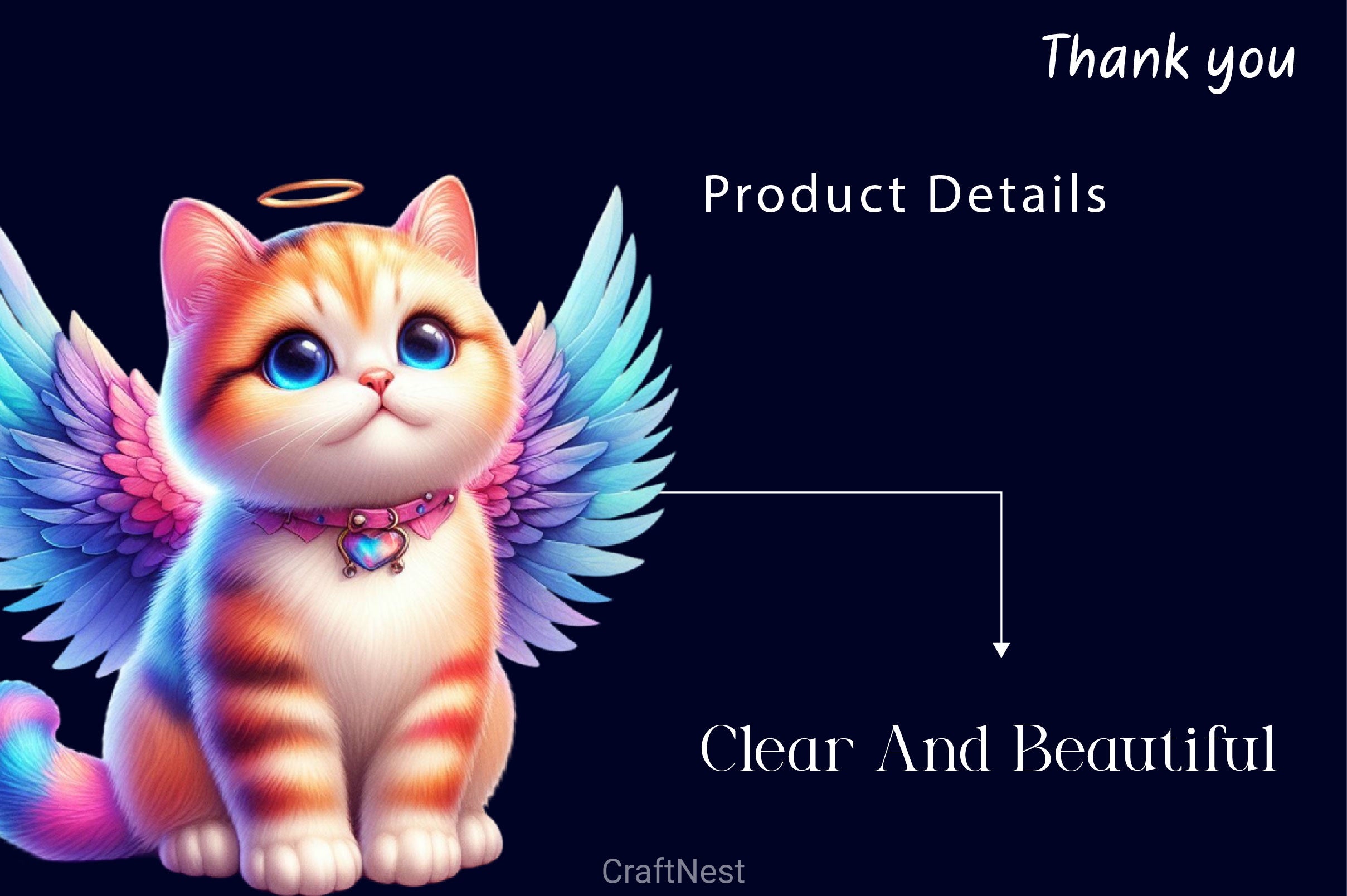 Cat With Angel Wings Clipart Bundle - CraftNest - Digital Crafting and Art