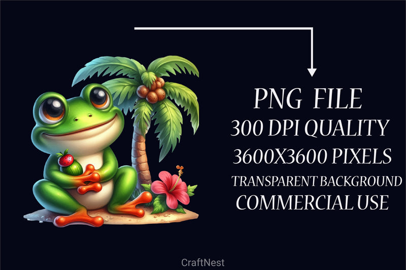 Cute Baby Frog Clipart Bundle - CraftNest - Digital Crafting and Art