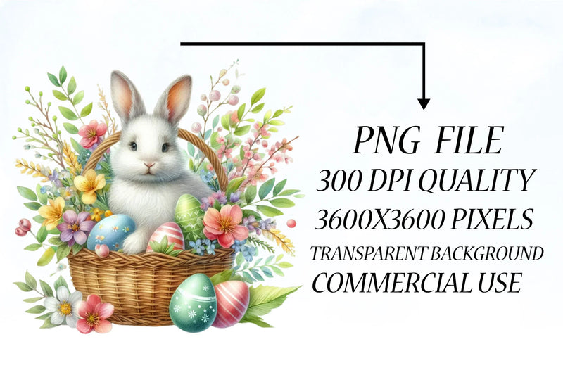 Happy Easter Bunny Clipart Bundle - CraftNest - Digital Crafting and Art