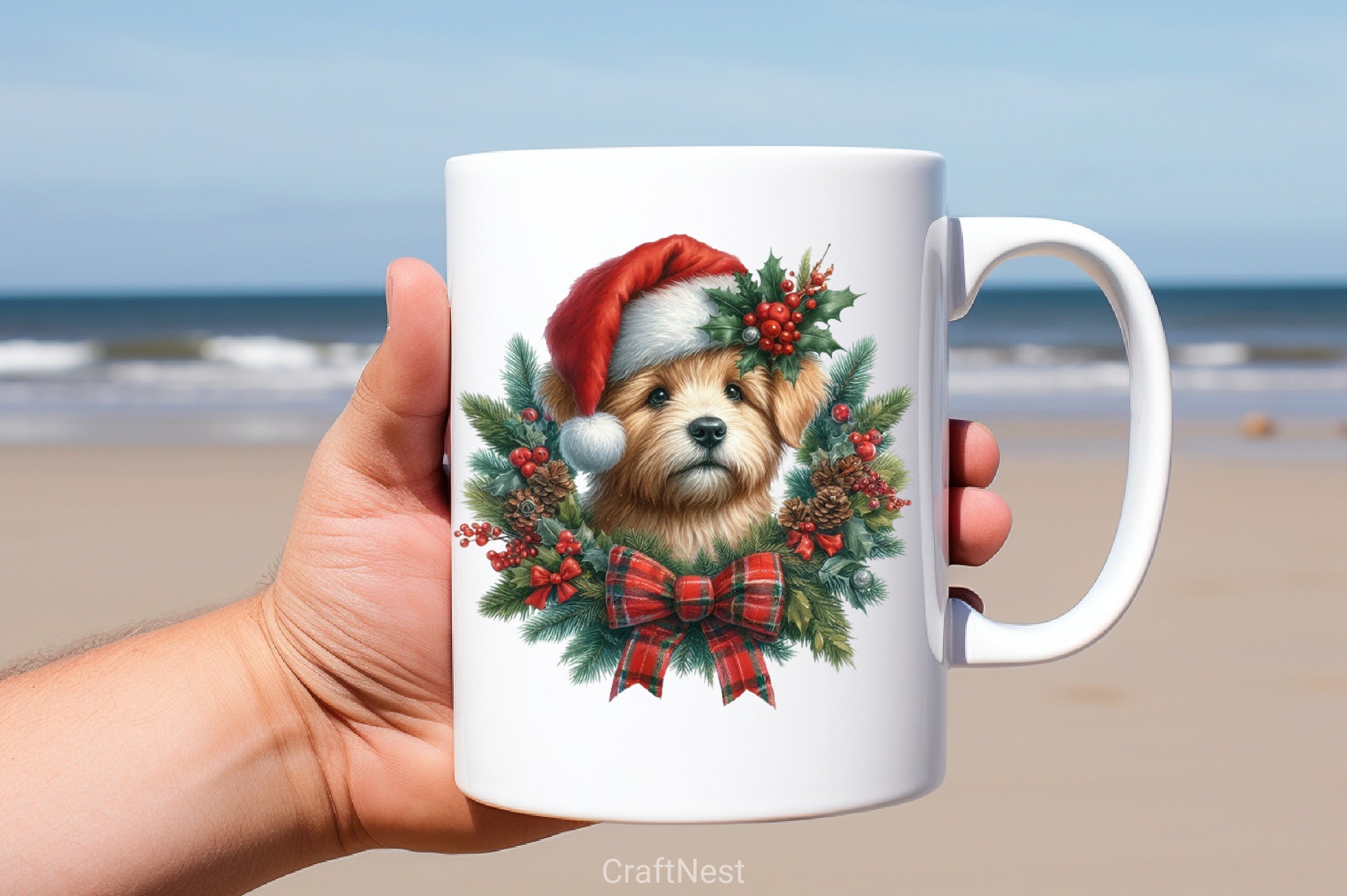 Vintage Christmas Dog Clipart Bundle - CraftNest - Digital Crafting and Art