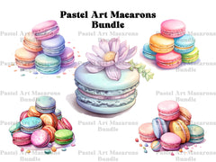 Pastel Art Macarons Clipart - CraftNest