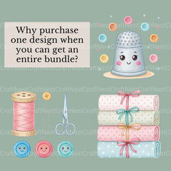 Sewing Whimsical Clipart Bundle - CraftNest - Digital Crafting and Art