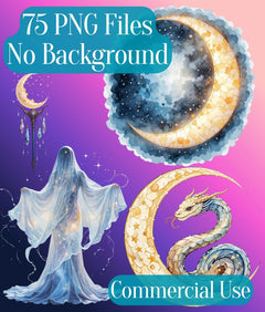 Moon Goddess Clipart Bundle - CraftNest - Digital Crafting and Art