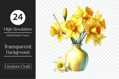 Daffodil Flowers Clipart Bundle - CraftNest - Digital Crafting and Art