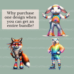 Disco Animals Clipart Bundle - CraftNest - Digital Crafting and Art