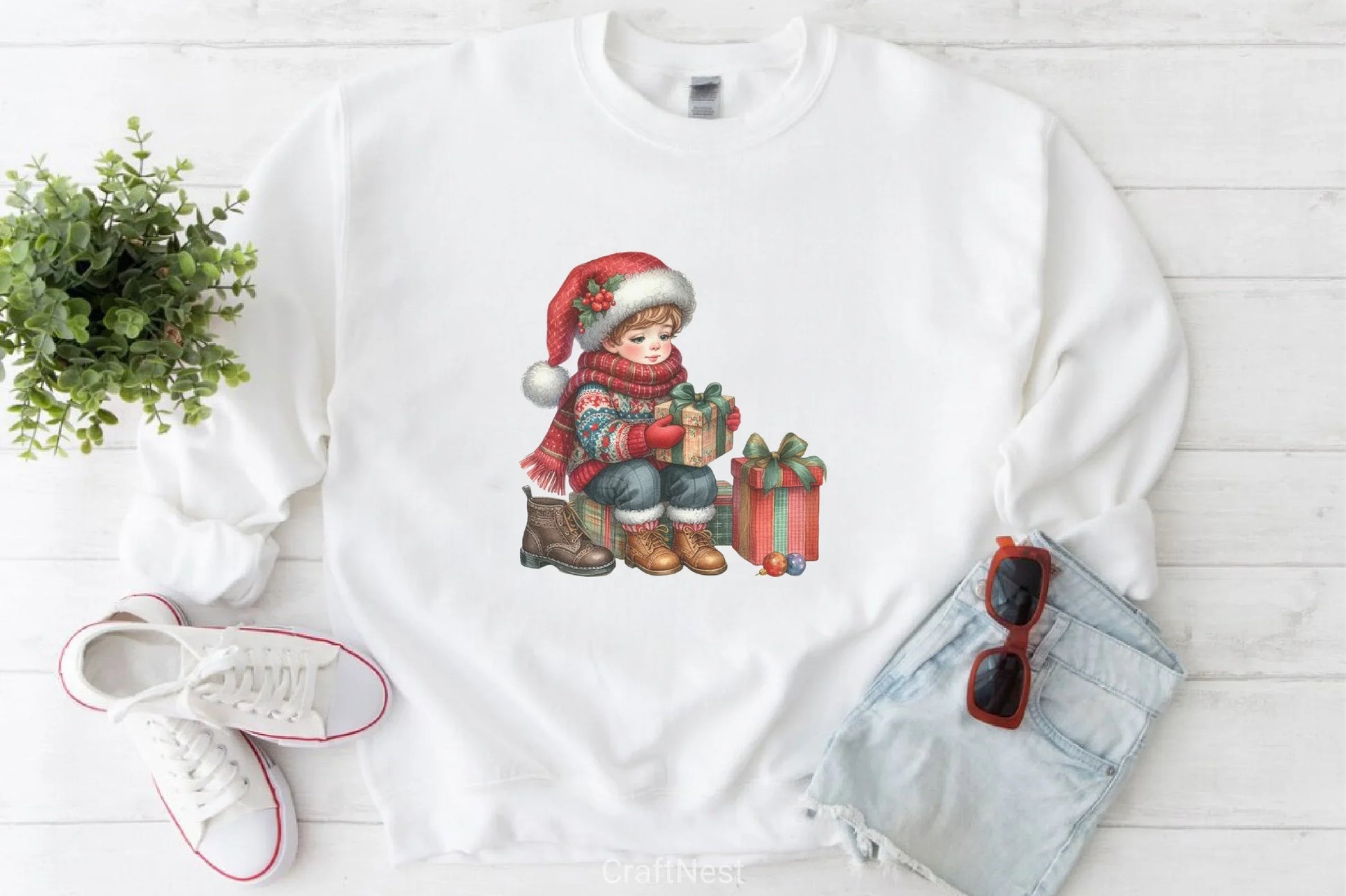 Cute Christmas Boy Clipart Bundle - CraftNest - Digital Crafting and Art