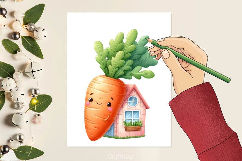 Carrot House Clipart Bundle - CraftNest - Digital Crafting and Art