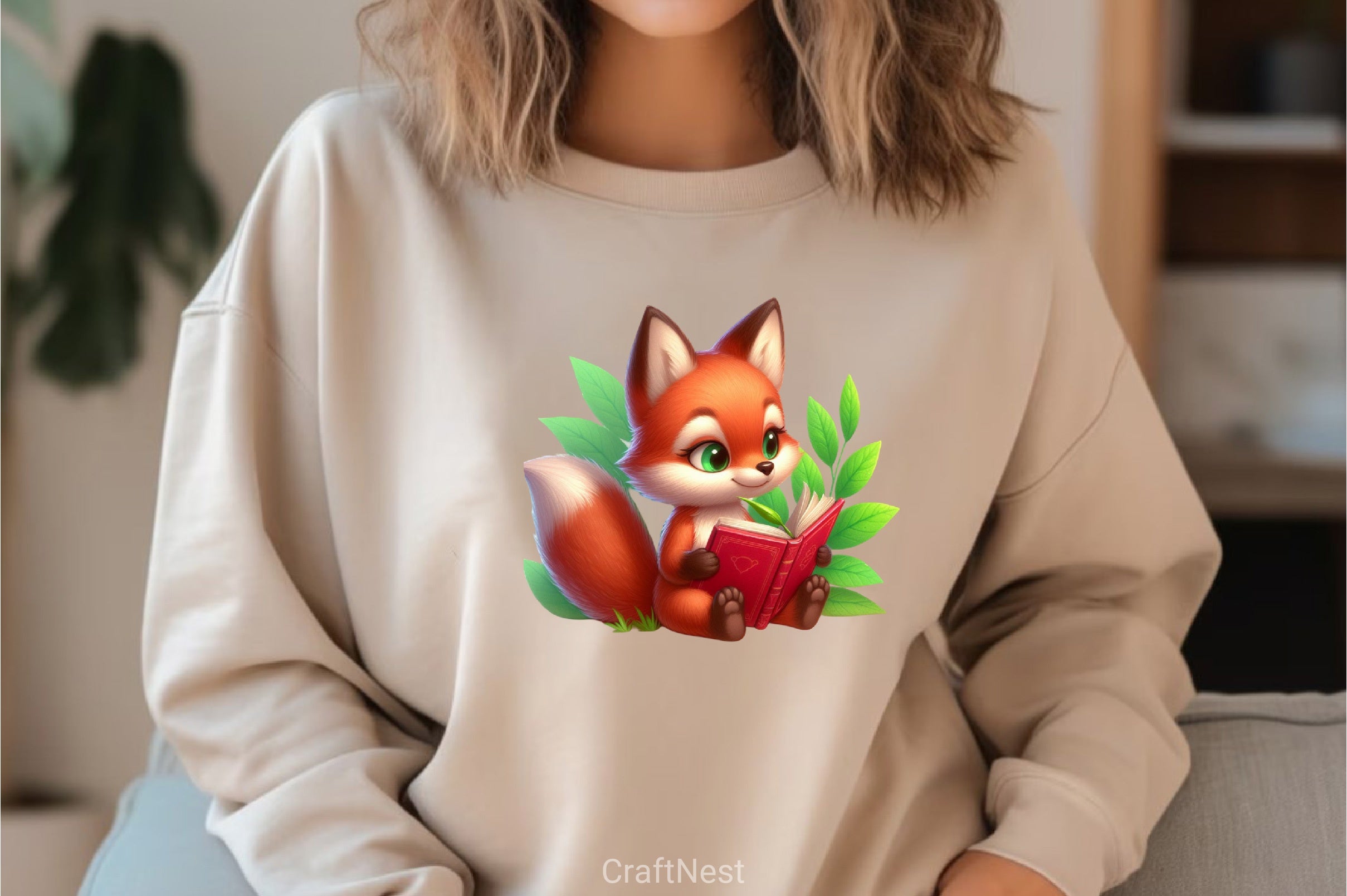 Cute Fox Reading Clipart Bundle - CraftNest - Digital Crafting and Art