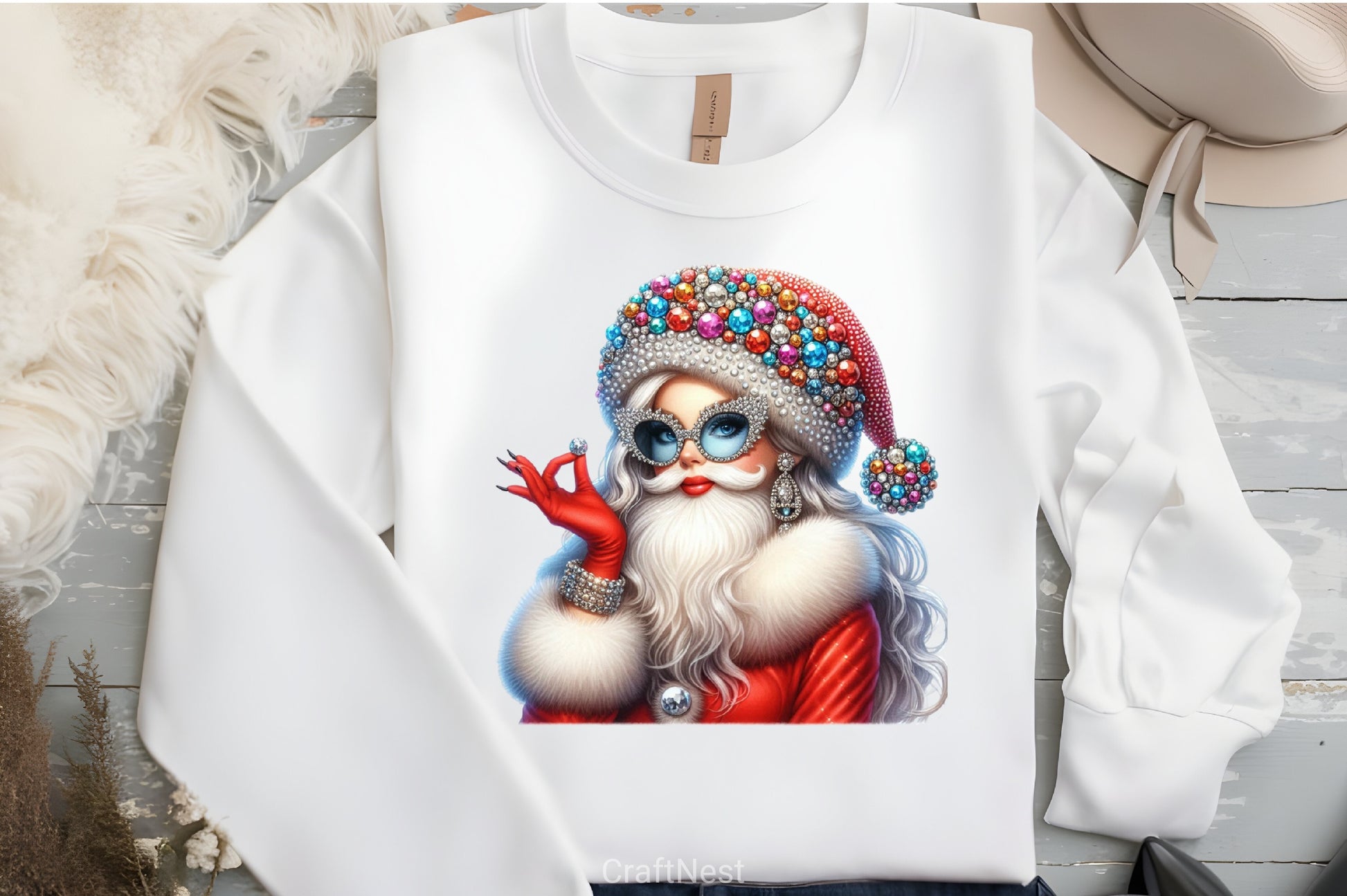 Faux Rhinestones Christmas Clipart Bundle - CraftNest - Digital Crafting and Art