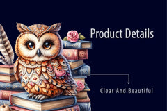 Books & Owl Clipart Bundle - CraftNest - Digital Crafting and Art