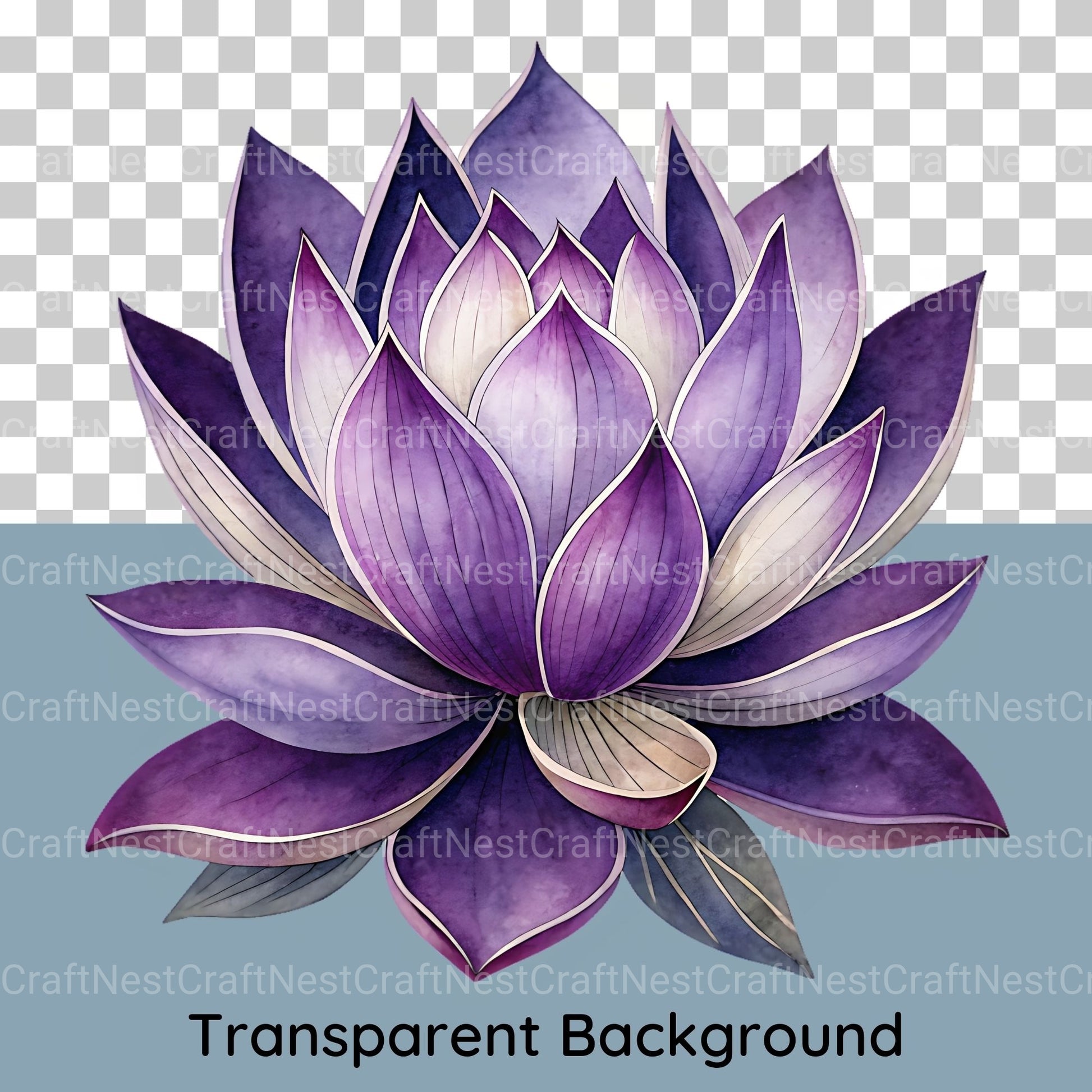 Lotus Flowers Clipart Bundle - CraftNest - Digital Crafting and Art