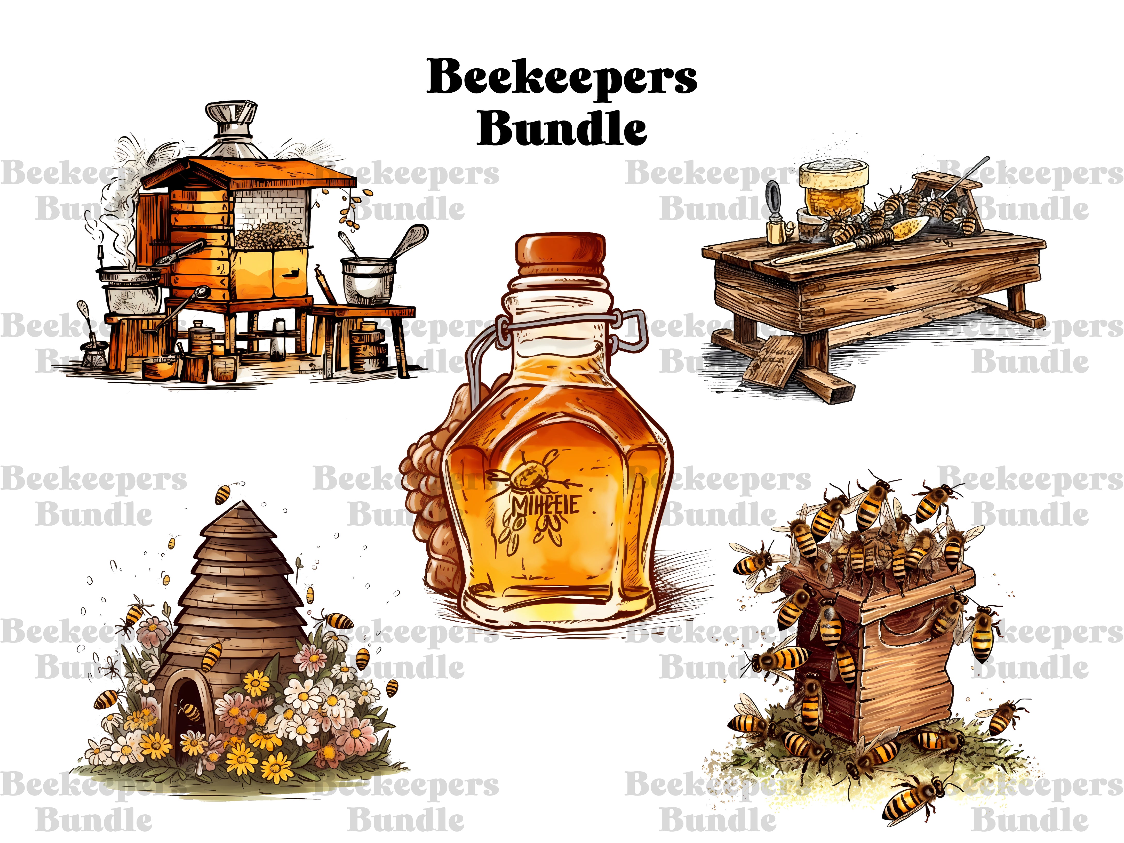 Beekeepers Clipart - CraftNest