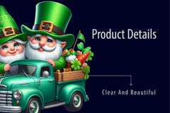 St Patricks Day Gnome Truck Clipart Bundle - CraftNest - Digital Crafting and Art