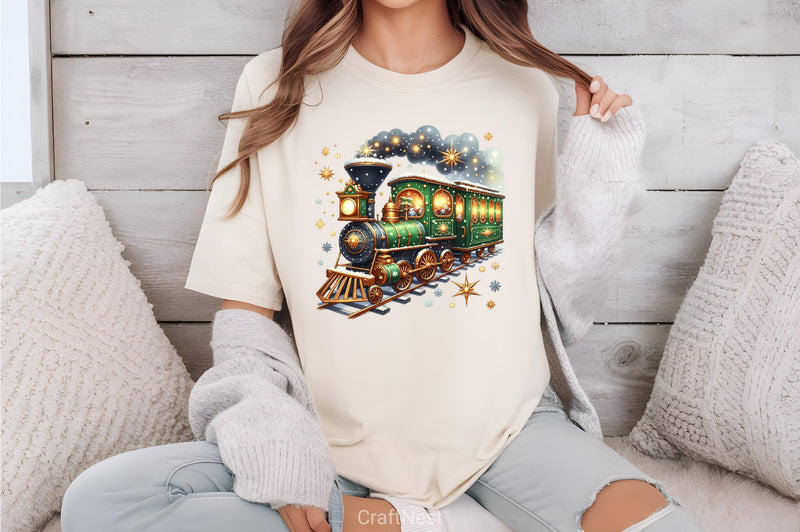 Christmas Train Clipart Bundle - CraftNest - Digital Crafting and Art