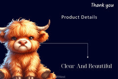 Funny Grumpy Highland Cow Clipart Bundle - CraftNest - Digital Crafting and Art