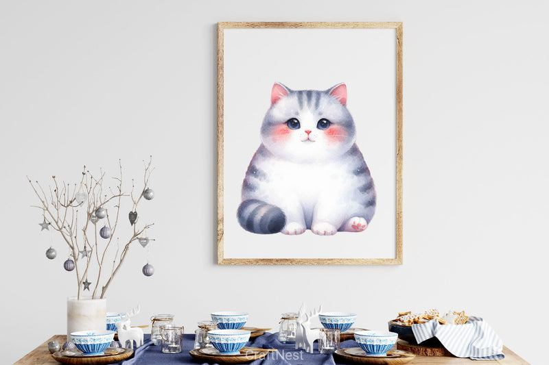 Valentine's Fat Cat Clipart Bundle - CraftNest - Digital Crafting and Art