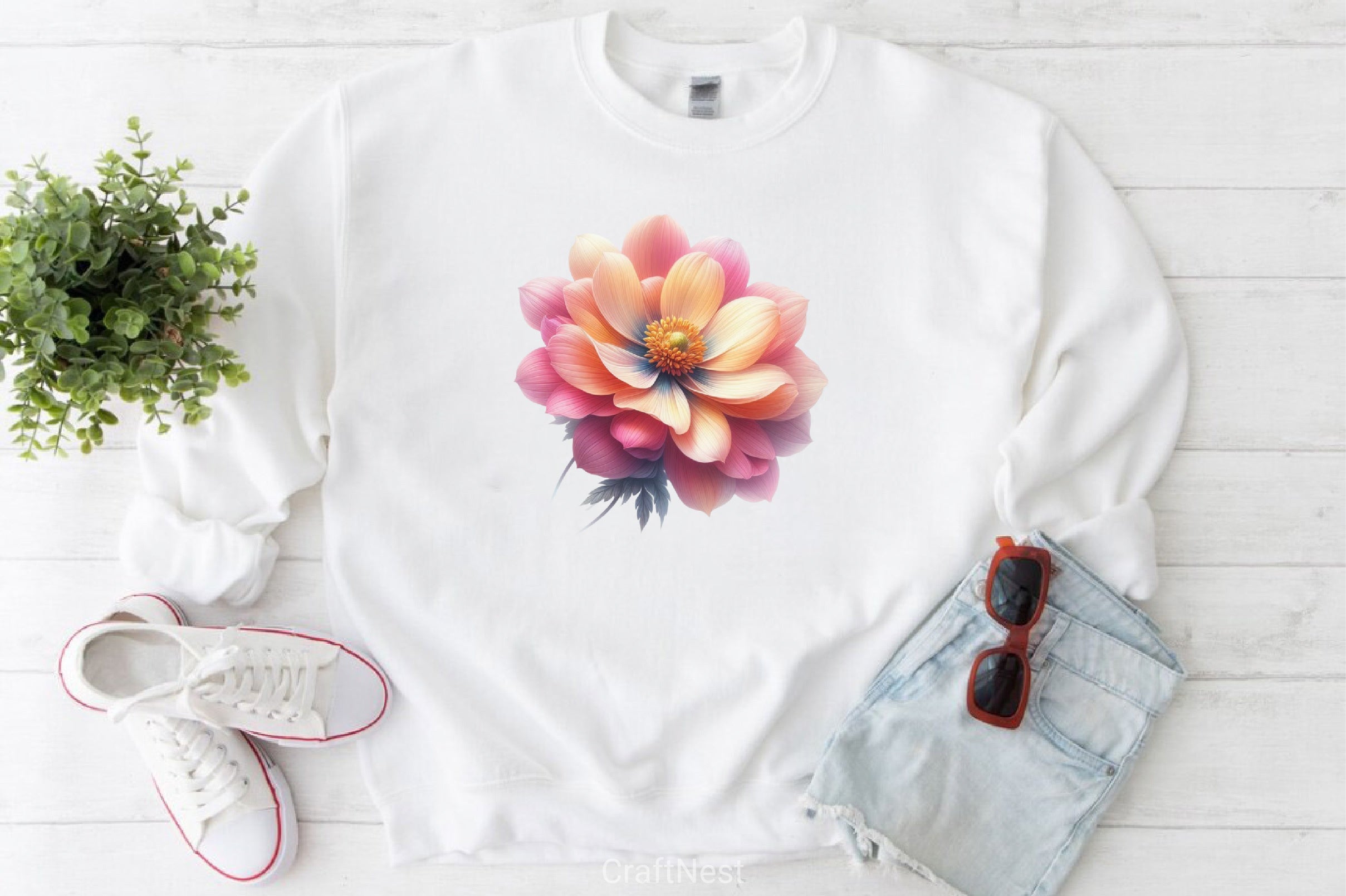 Vintage Flower Clipart Bundle - CraftNest - Digital Crafting and Art