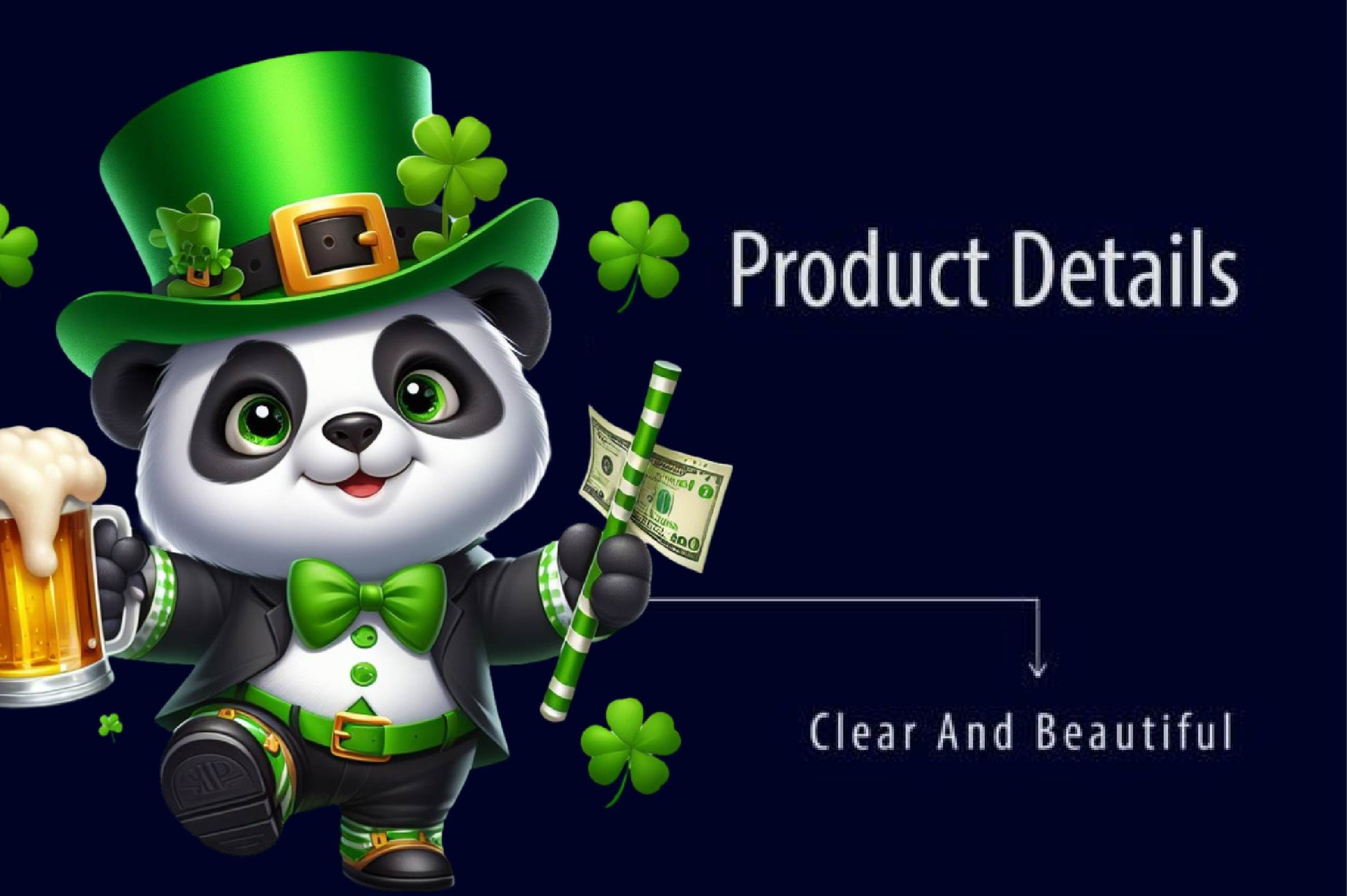 St Patricks Day Cute Panda Clipart Bundle 1 - CraftNest - Digital Crafting and Art