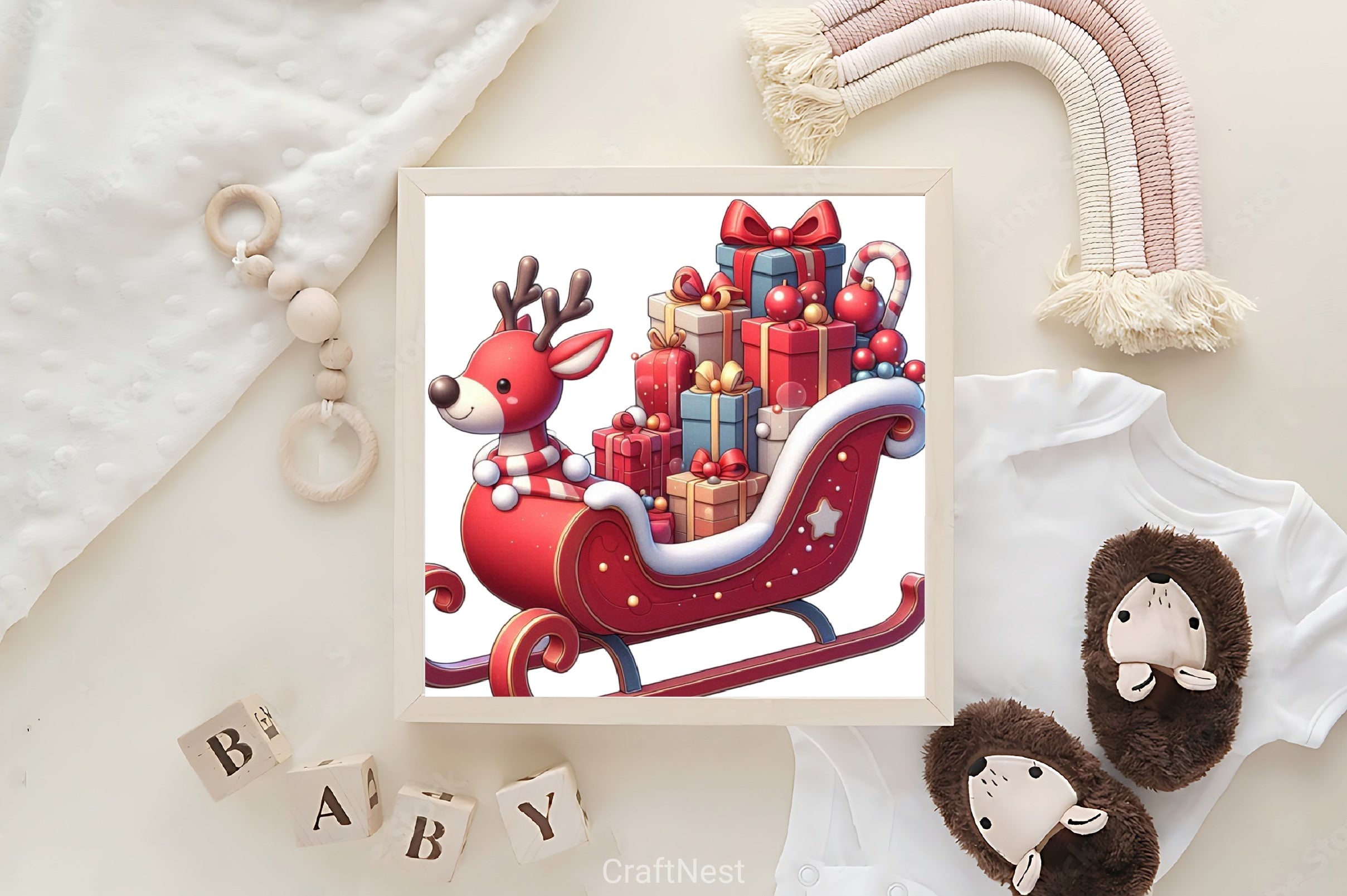 Christmas Sleigh Gifts Clipart Bundle - CraftNest - Digital Crafting and Art