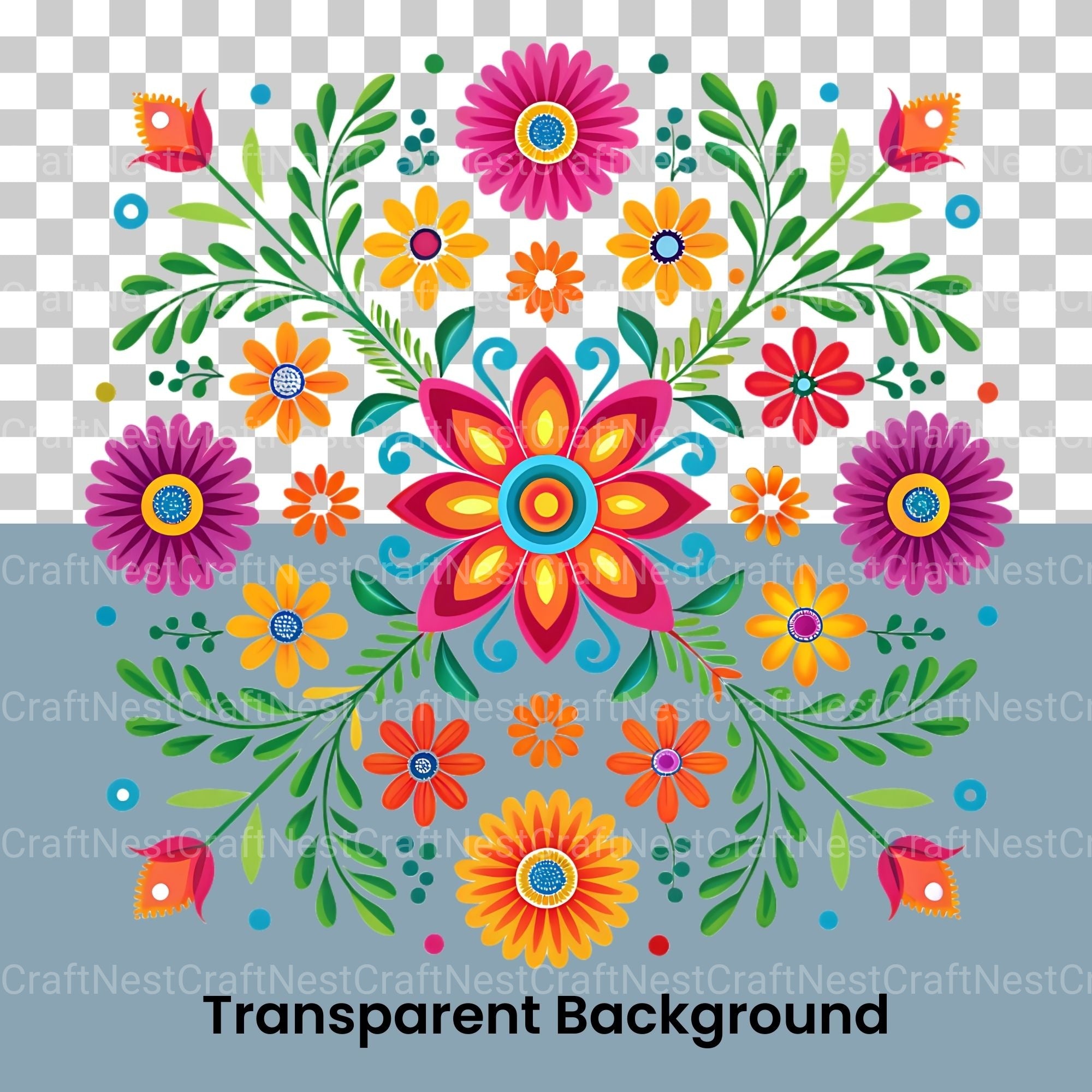 Mexican Embroidery Clipart Bundle - CraftNest - Digital Crafting and Art