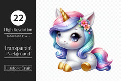 Cute Unicorn Clipart Bundle 9 - CraftNest - Digital Crafting and Art