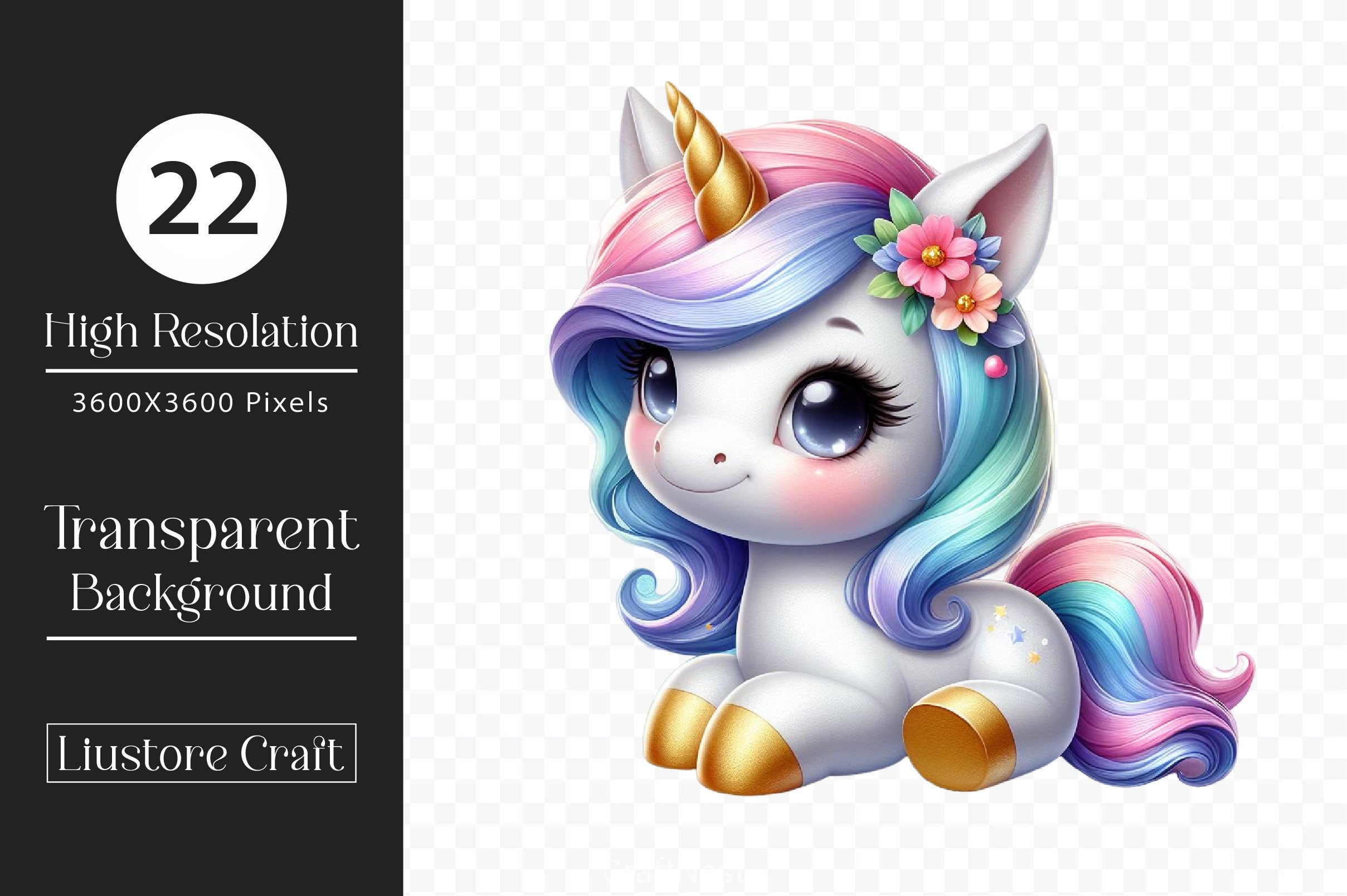 Cute Unicorn Clipart Bundle 9 - CraftNest - Digital Crafting and Art