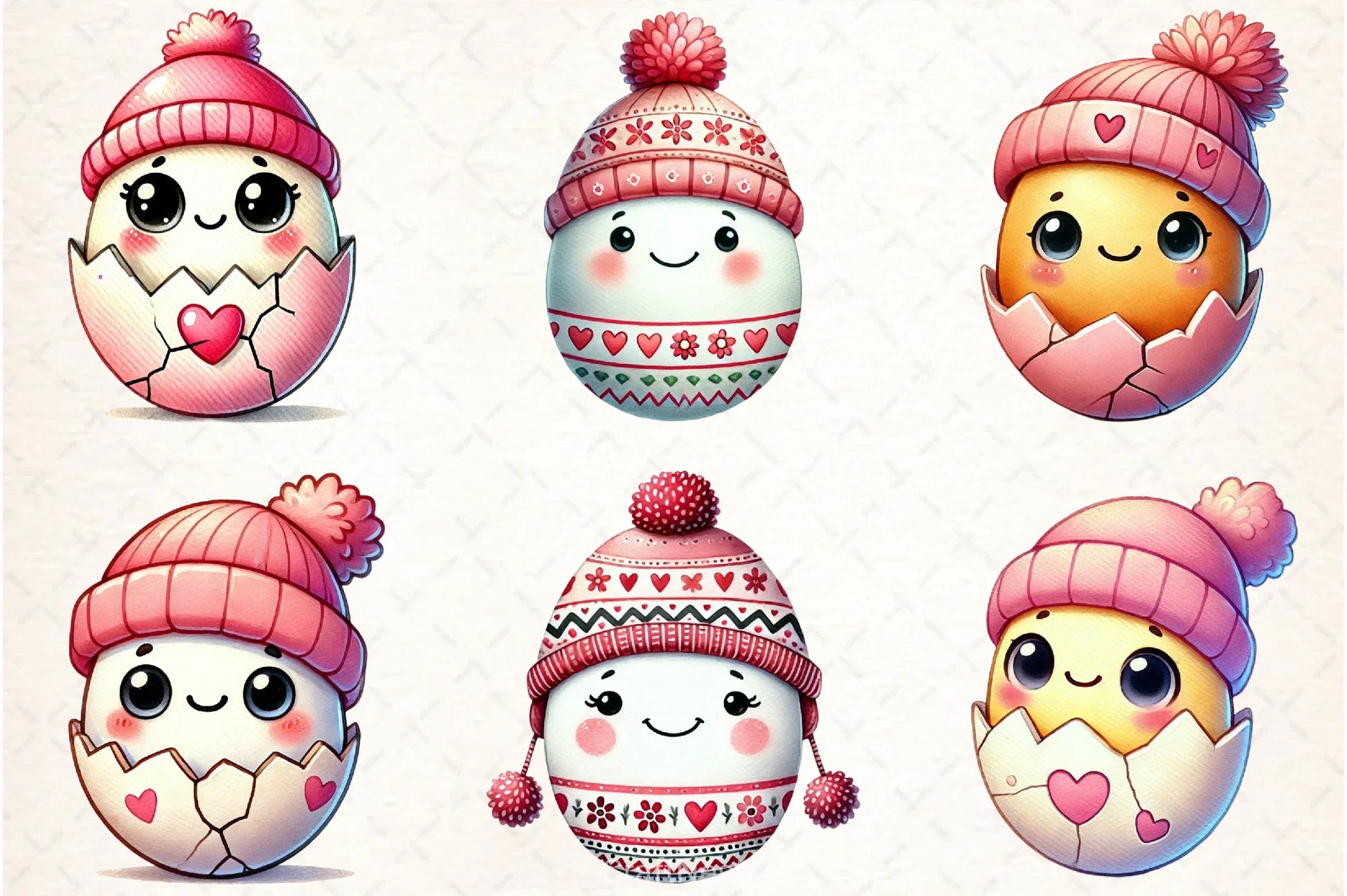 Easter Kawaii Egg Clipart Bundle - CraftNest - Digital Crafting and Art